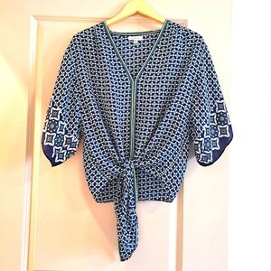 Max Studio Tie Front Top Size M